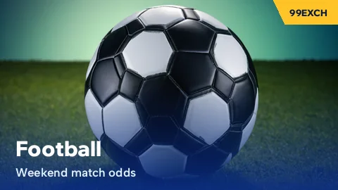 Football resting on a floodlit pitch for weekend match odds